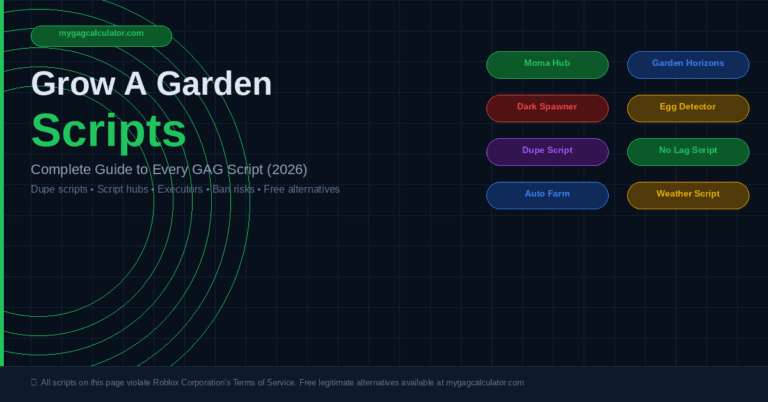 Grow A Garden Scripts (Roblox): Complete Guide to Every GAG Script (2026)