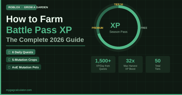 Best Way to Farm Battle Pass XP in Grow a Garden (Season 5 Guide)