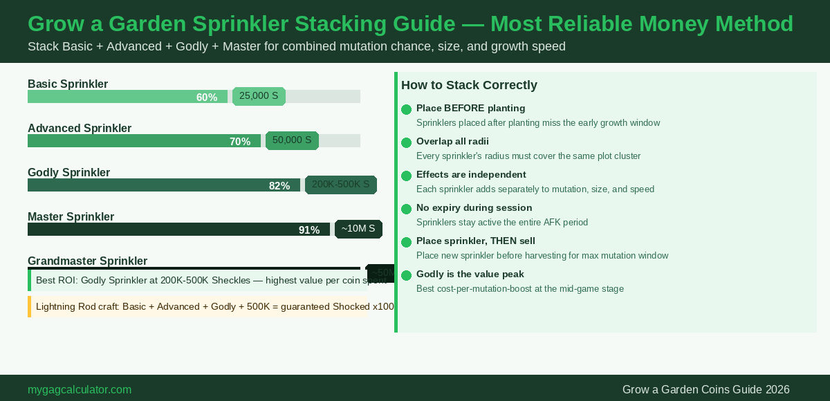 Grow a Garden sprinkler stacking guide
