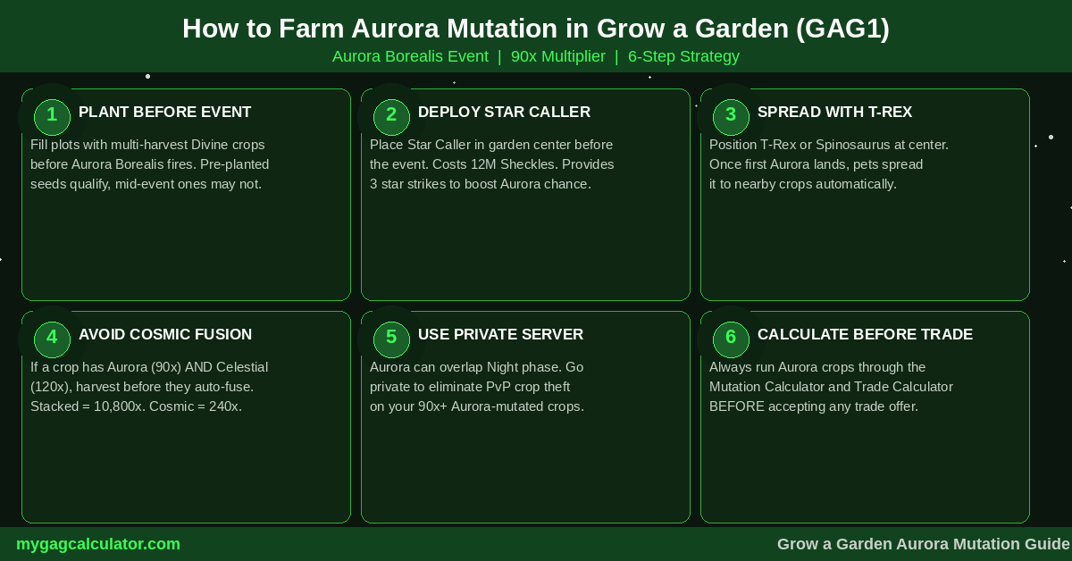 How to farm Aurora mutation in Grow a Garden