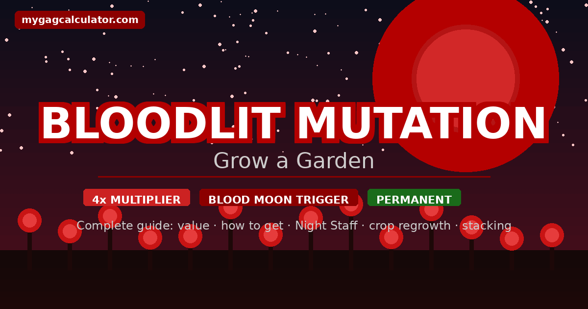 Bloodlit mutation Grow a Garden