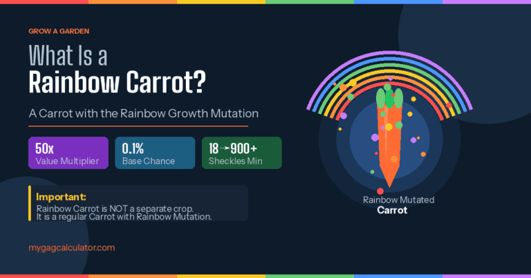Rainbow Carrot Grow a Garden: Value, Rarity & How to Get