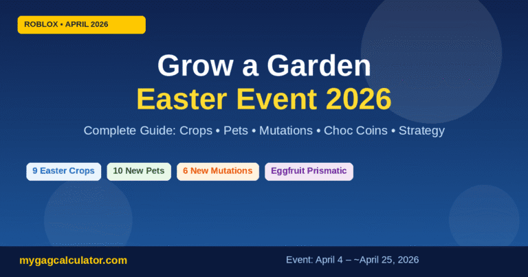 Grow a Garden Easter Event 2026: All 3 Parts (Crops, Pets, Mutations & Strategy)