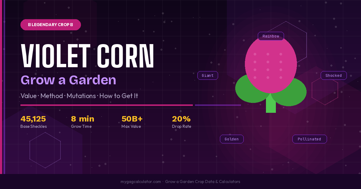 Violet Corn Grow a Garden