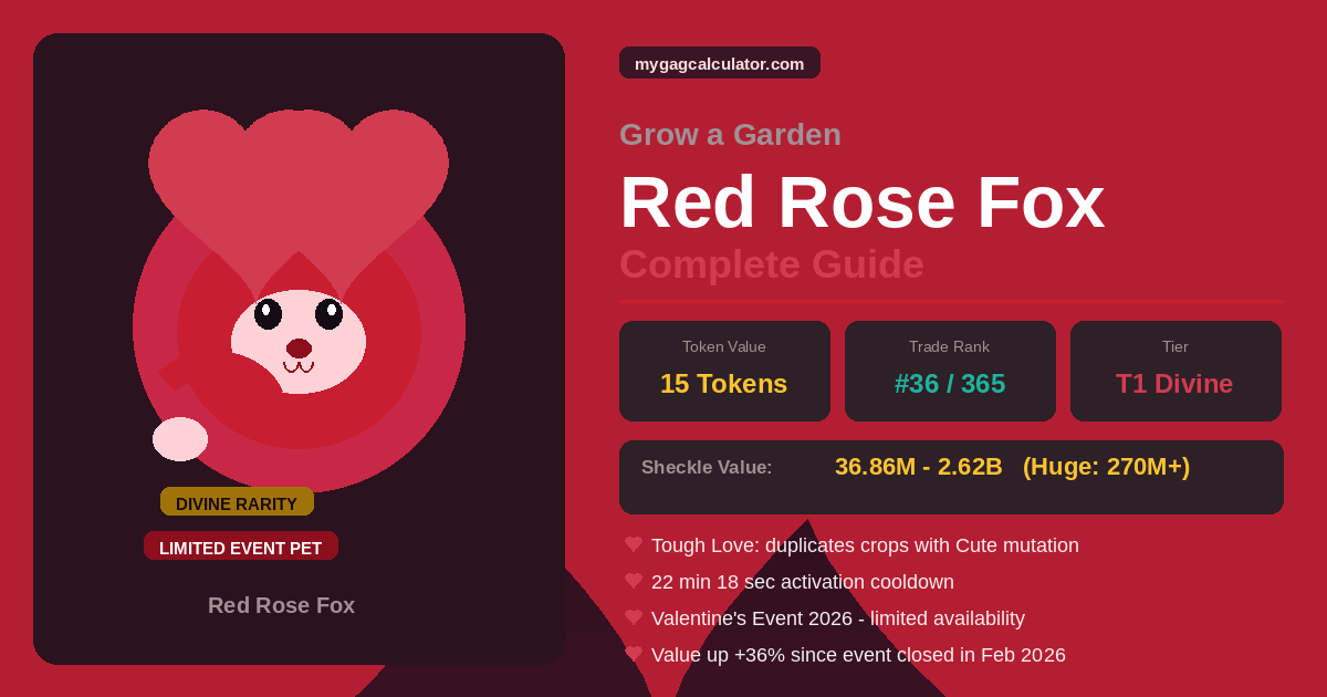 grow a garden red rose fox
