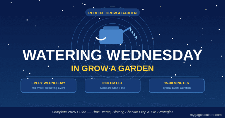 Grow a Garden Watering Wednesday (Roblox) : Full 2026 Guide