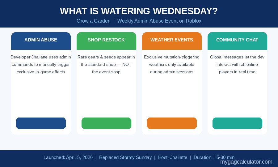 What is Watering Wednesday in Grow a Garden