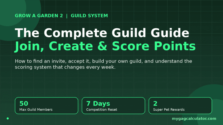 Grow a Garden 2 Guild Guide: How to Join, Create, and Score Big