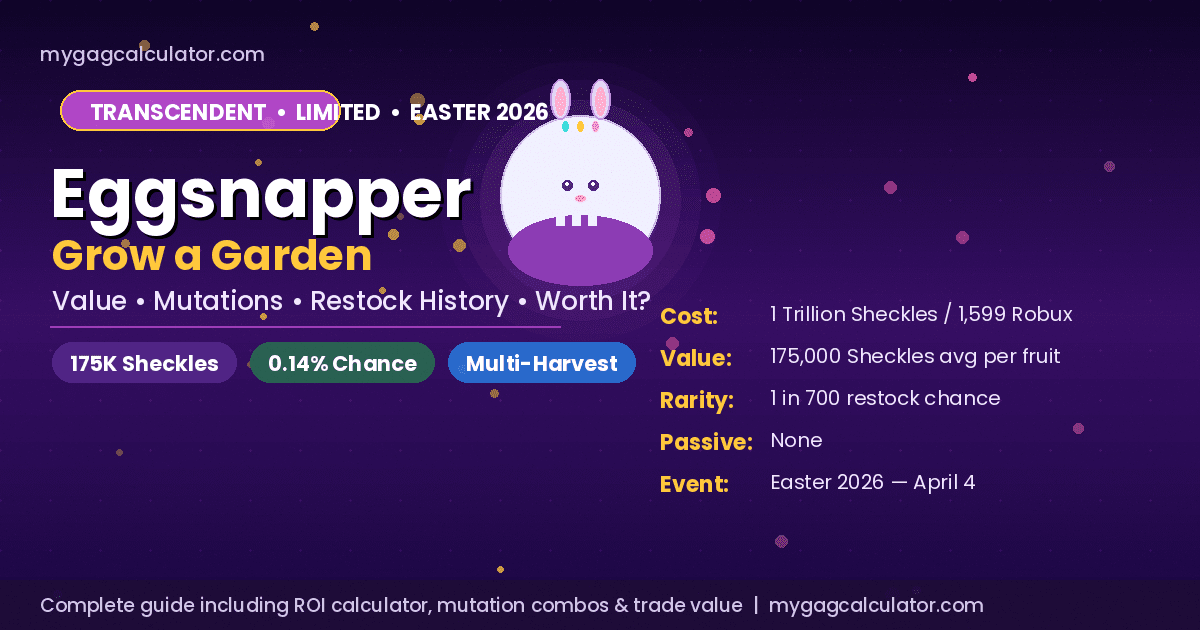 Grow a Garden Eggsnapper