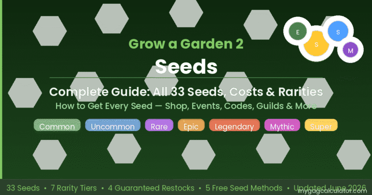 Grow a Garden 2 Seeds: All 33 Seeds, Costs & Rarities