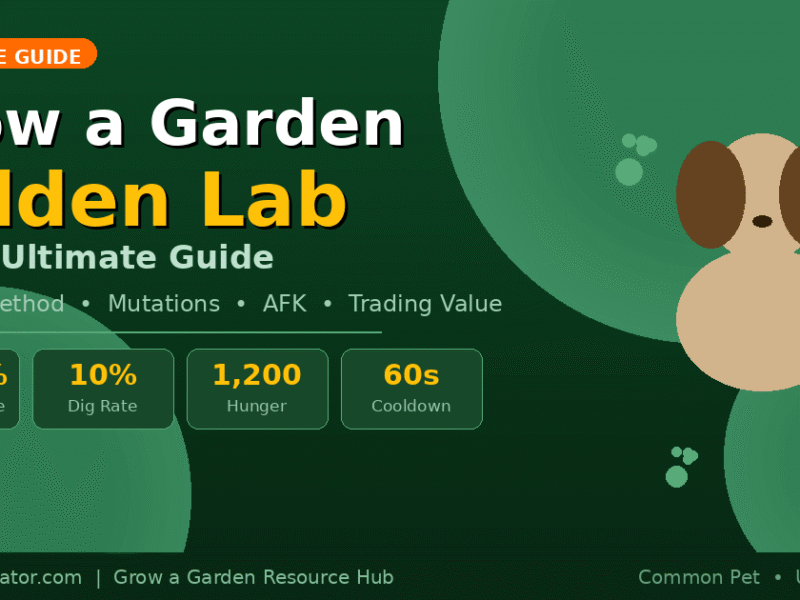 Grow a Garden Golden Lab complete guide