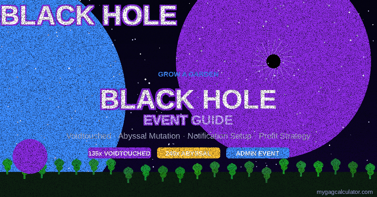 Grow a Garden Black Hole event