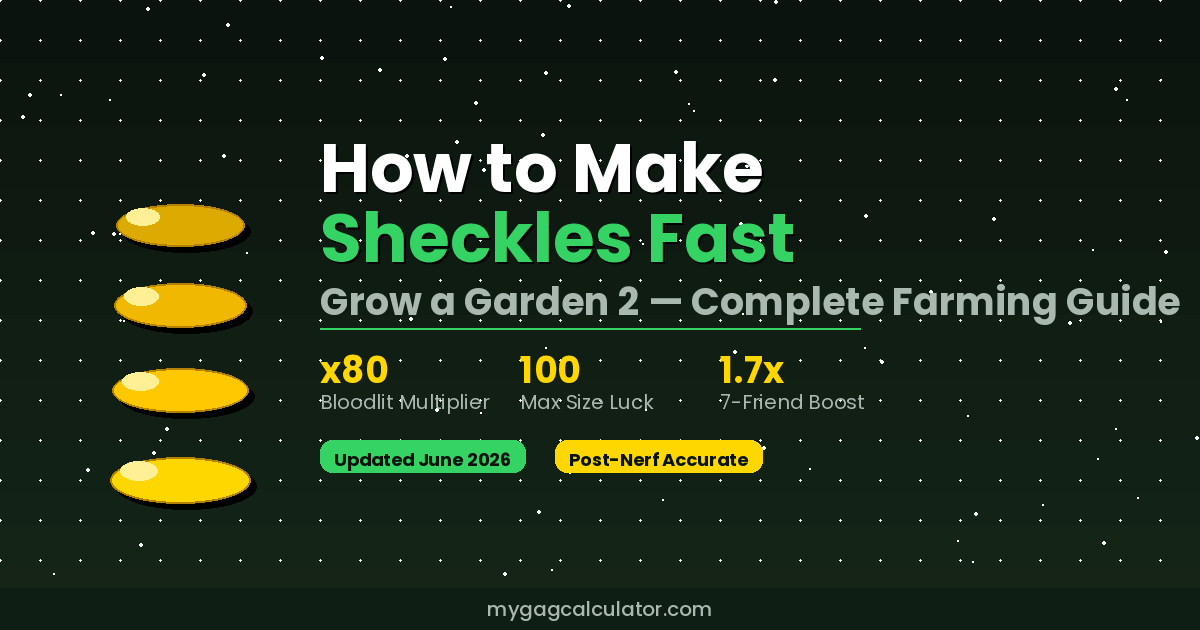 How to Make Sheckles Fast in Grow a Garden 2