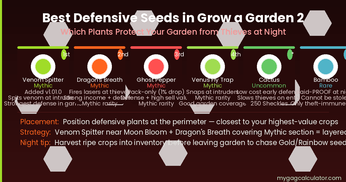 Best defensive seeds in Grow a Garden 2