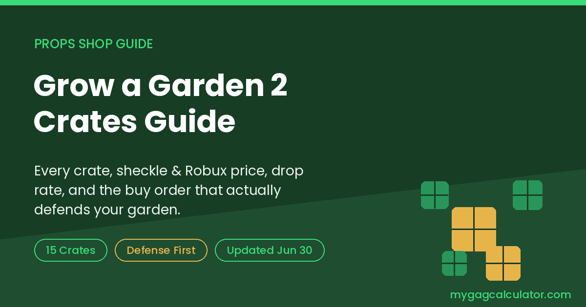Grow a Garden 2 crates guide