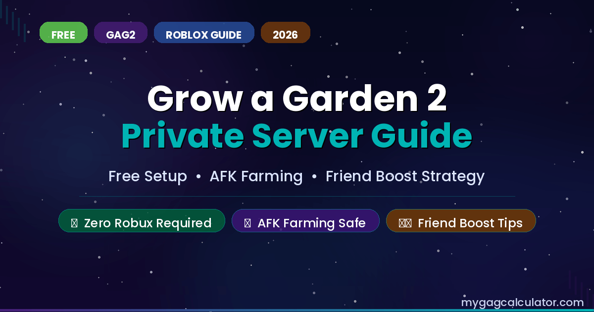 Grow a Garden 2 Private Server