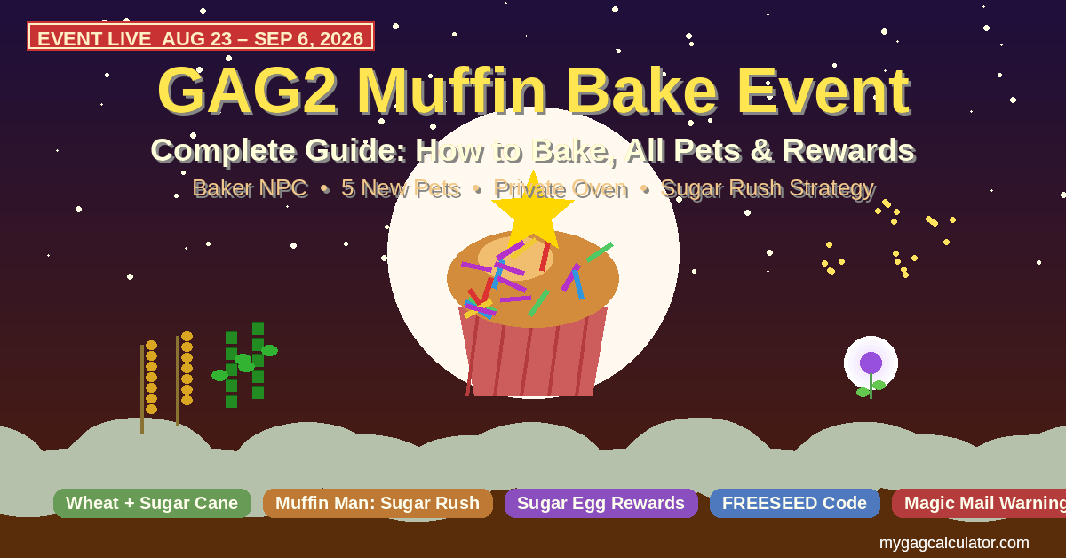 GAG2 Muffin Bake Event complete guide