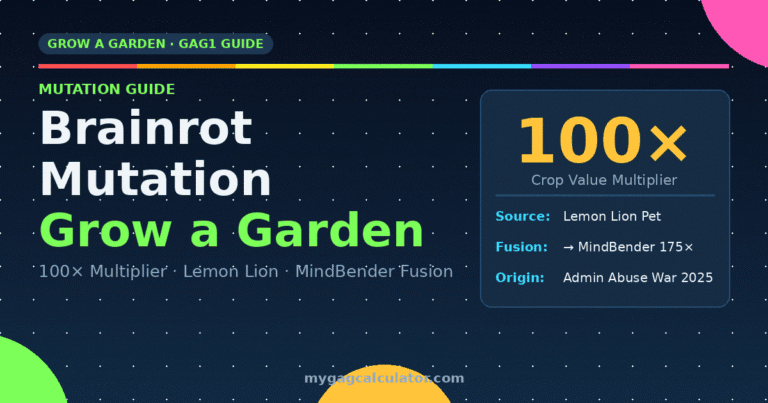 Brainrot Mutation Grow a Garden: 100x Guide 2026