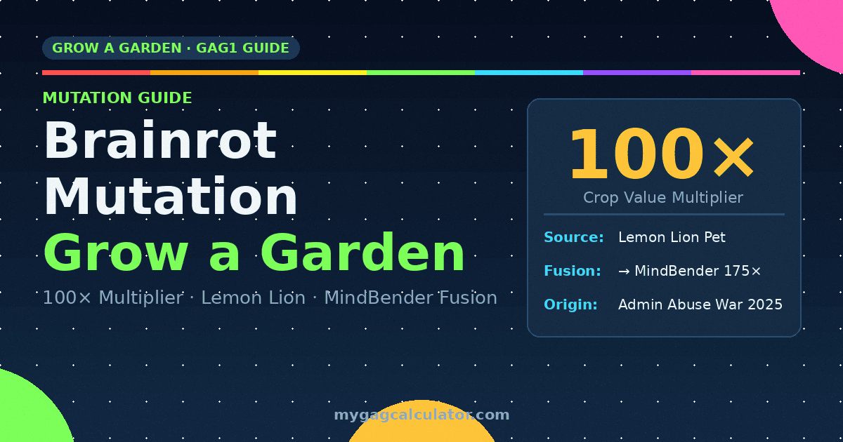 Brainrot mutation Grow a Garden