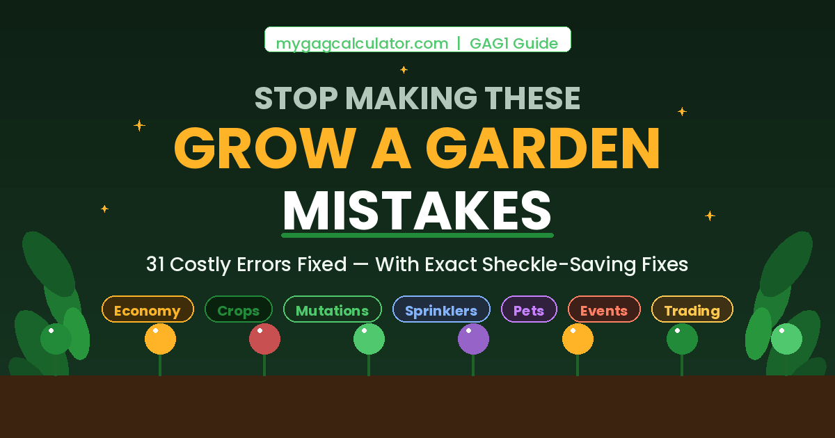 Grow a Garden beginner mistakes guide